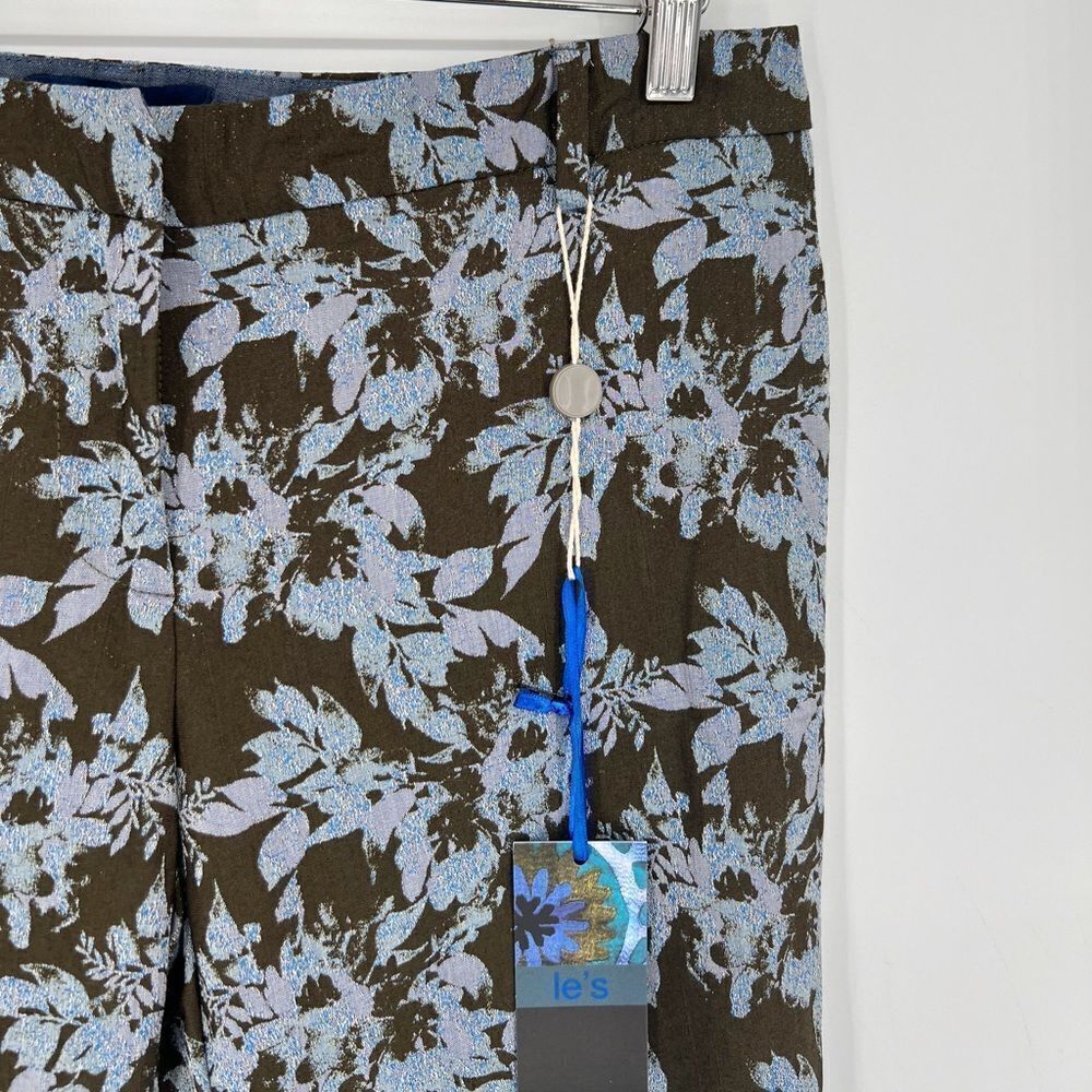 NWT le’s‎ Floral Metallic Trousers Giglio IT 44 (USM/8) - Picture 4 of 9